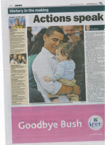 Goodbye Bush - advertentie in de Daily Telegraph van Veet
