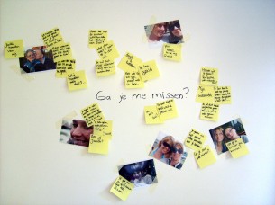 Eerste foto van de muur